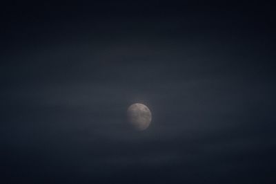 Low angle view of moon in sky