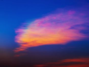 Low angle view of dramatic sky during sunset
