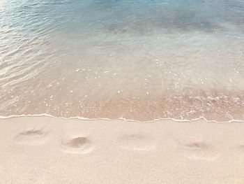 Close-up of sand on beach