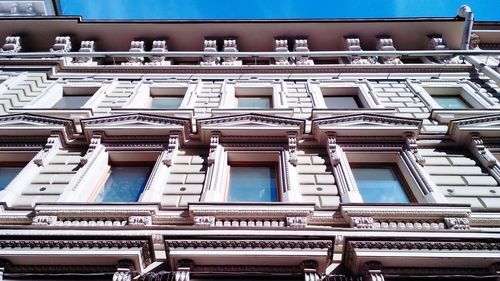 Low angle view of building against clear sky