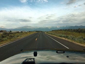 Car on road against sky