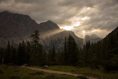 Nature scenery with cloudy sky