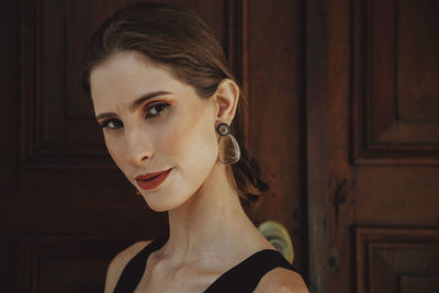 Close-up portrait of woman