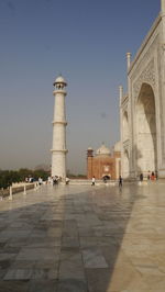 View of historical building against clear sky