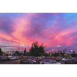 View of cloudy sky at sunset