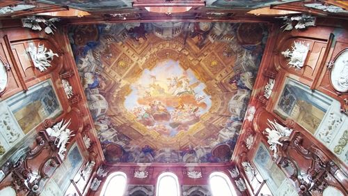 Low angle view of ceiling of cathedral