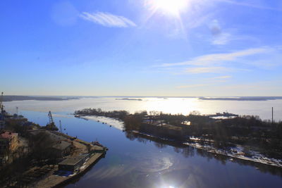 Reflection of clouds in calm sea