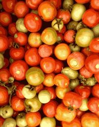 Full frame shot of red fruits in market