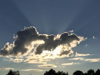 Low angle view of cloudy sky