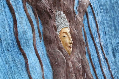 Low angle view of buddha statue