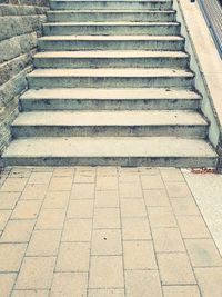 High angle view of staircase