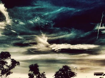 Low angle view of cloudy sky