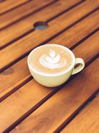 Cappuccino on table