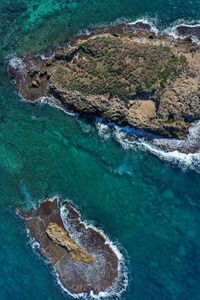 High angle view of sea