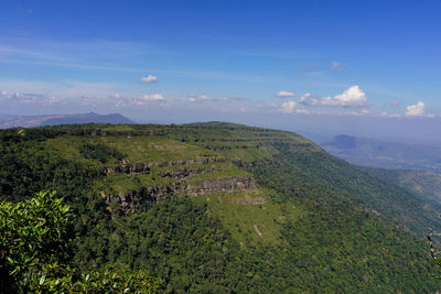 Scenic view of land against sky