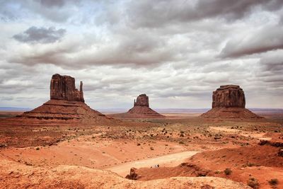 Scenic view of desert against sky