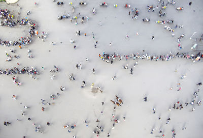 High angle view of crowd