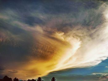 Low angle view of sky during sunset