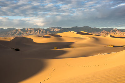 Scenic view of desert against sky