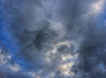 Low angle view of storm clouds in sky