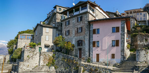 Stone houses in the small village of corenno