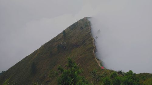 Low angle view of mountain against sky