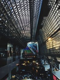 View of illuminated lights on roof