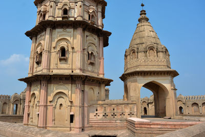 Low angle view of historic building against sky