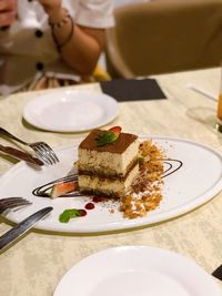 Close-up of cake on table