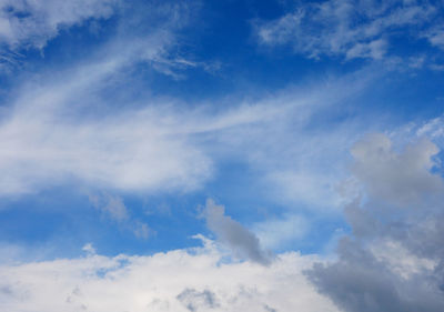 Low angle view of clouds in sky