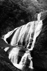 Scenic view of waterfall