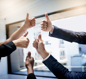 Close-up of business colleagues shaking hands