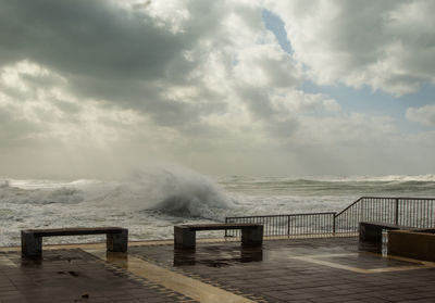 Scenic view of sea against sky