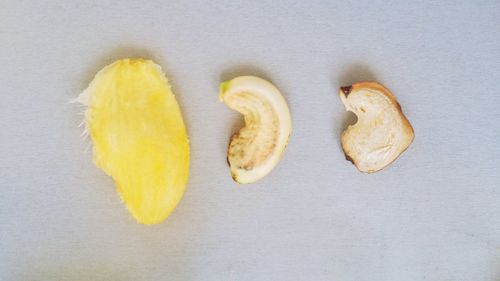 Close-up of fruits against white background