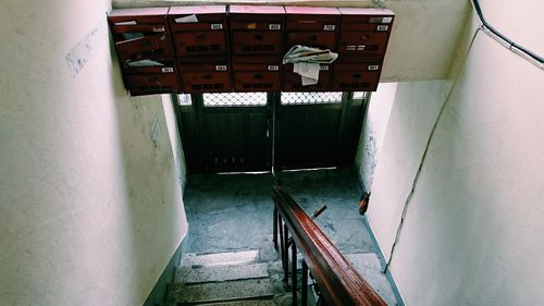 High angle view of abandoned building