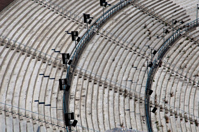 High angle view of empty stadium