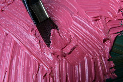 Full frame shot of wet pink umbrella