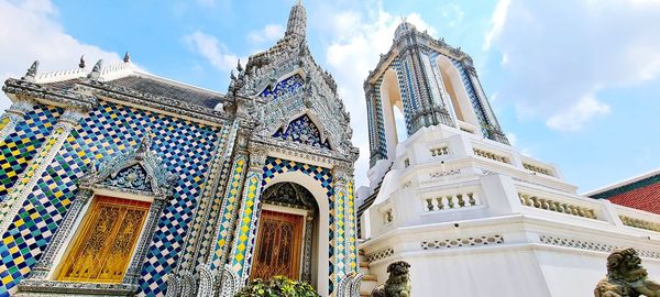 Low angle view of temple against sky