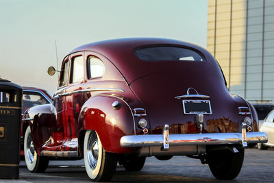 Vintage car parked on street