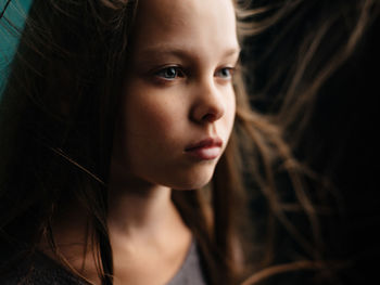 Close-up portrait of young woman