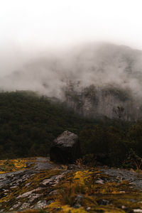 Scenic view of land against sky