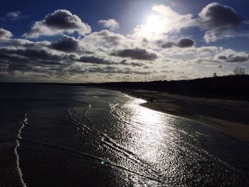 Reflection of clouds in sea