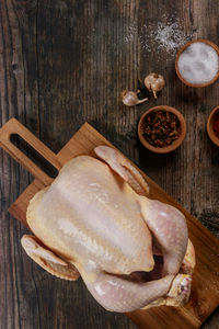 Close-up of food on cutting board