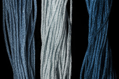 Close-up of rope against black background