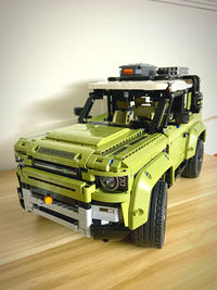 Close-up of toy car