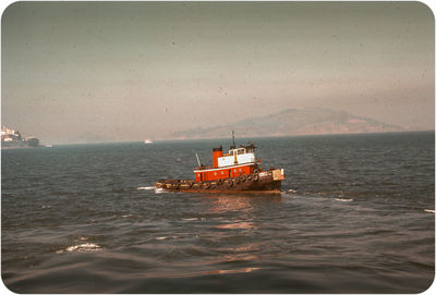 View of boats in sea