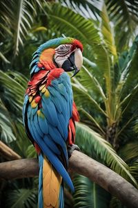 Close-up of bird perching on branch