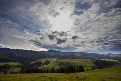 Scenic view of landscape against sky