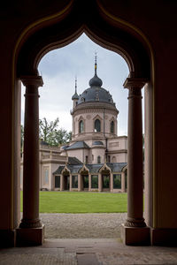 View of church in front of building