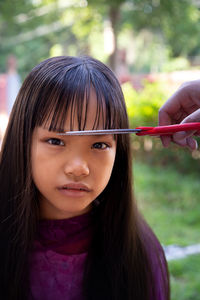 Close-up portrait of a girl